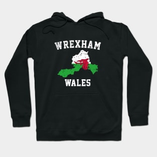 Wrexham Wales / Cymru Map Hoodie